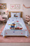 Cute Sailor Bear Marine Baby Pique Set-Ocean Nordic Blue Red Bedspread - 6