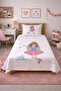 Princess Snowflake Figured Baby Pique Set - Fairytale Modern Powder Blue Quilted Bedspread - 5