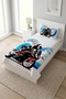 Motor Racing Speedometer Youthful Pike Team-Sportsman's Passion Modern Red Blue Quilted Bedspread - 7