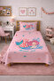 Mermaid Coral Star Single Pique Set-Fairy Tale Themed Scandinavian Turquoise Bedspread - 5