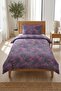 Floral Patchwork Polka Dot Children's Pique Set - Bohemian Young Room Purple Pink Quilted Bedspread