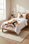 Basketball Player with Wings Orange Black Single Pique Set-Street Style Modern Decorative Bedspread - 5