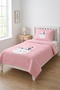 Cute Rabbit and Heart Baby Pique Set - Fairy Tale Themed Nordic Powder Coral Decorative Bedspread - 6