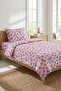 Daisy Floral Joyful Children's Pique Set - Romantic Spring Themed Nordic Pink Lilac Bedspread - 2