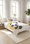Cute Panda Moon Star Baby Pique Set-Sleeping Themed Nordic Yellow and White Decorative Bedspread