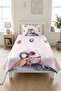 Space Themed Astronaut Children's Pique Set - Planet Galaxy Nordic Navy Blue Decorative Bedspread - 3