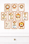 10-Piece Frame-Looking Cute Lion, Safari Themed, Nursery Painting Set 15X20 cm Mdf Uv Printing - 3