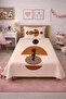 Geometric Abstract Patterned Teenager Pike Set-Minimal Art Themed Scandinavian Tile Beige Bedspread - 2