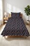 Geometric Feathered Navy Blue Children's Pique Set-Original Nature Nordic Tile Ecru Quilted Bedspread - 7