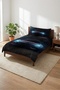 Sports Car Racing Themed Baby Pique Set-Night Ride Modern Black Blue Decorative Bedspread - 3