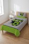Soccer Ball Goalkeeper Themed Baby Pique Set - Sporty Modern Gray Green Decorative Bedspread - 5