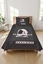 Space Astronaut Themed Single Pique Set - Cosmic Teen Room Anthracite Gray Quilted Bedspread - 6