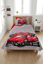 Racing Car Speed Themed Single Duvet Set-Automobile Concept Modern Gray Red Bedspread - 2