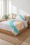 Polka Dot Striped Pastel Baby Pique Set-Soft Geometric Nordic Mint Powder Decorative Bedspread - 5