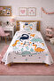 Children's Pique Set with Cute Dinosaur Figures - Joyful Adventure Nordic Orange Decorative Bedspread - 6