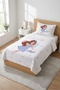Fairy Winged Tale Teen Pique Set-Dream Themed Scandinavian White Blue Quilted Bedspread - 7