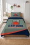 Basketball Pota Sports Themed Young Baby Pique Set - Athletic Play Modern Navy Blue Quilted Bedspread