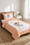 Princess Moon Star Polka Dot Baby Pique Set - Fairytale Nordic Salmon Ecru Decorative Bedspread - 7
