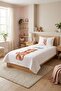 Cute Young Pique Set with Teddy Bear and Stars - Sleeping Tale Nordic Powder Ecru Quilted Bedspread