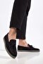 Genuine Leather Suede Men's Casual Shoes Black Straw Sole Bow - 4