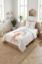 Rainbow Rabbit Starry Children's Pique Set - Cute Nordic Powder Ecru Decorative Bedspread - 4