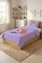 Ballerina Polka Dot Lilac Single Pique Set-Fairy Tale Dancer Modern Young Room Quilted Bedspread - 2