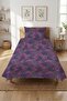Floral Patchwork Polka Dot Children's Pique Set - Bohemian Young Room Purple Pink Quilted Bedspread - 4