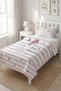 Ballerina Heart Striped Girls' Teen Pique Set-Romantic Dance Modern Powder Decorative Bedspread - 2