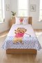 Cute Teddy Bear Polka Dot Teen Pique Set - Sporty Animal Modern Blue Powder Decorative Bedspread
