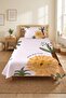 Lion Themed Safari Patterned Children's Pique Set - Cute Jungle Modern Yellow Green Decorative Bedspread - 6