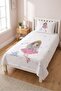 Princess Snowflake Figured Baby Pique Set - Fairytale Modern Powder Blue Quilted Bedspread - 6