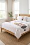 Princess Star Figured Young Pique Set - Fairy Tale Themed Modern Powder White Quilted Bedspread - 2