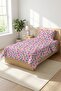 Daisy Floral Joyful Children's Pique Set - Romantic Spring Themed Nordic Pink Lilac Bedspread - 4