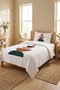 Geometric Balance Pattern Children's Pique Set-Minimal Abstract Scandinavian Powder Green Decorative Bedspread - 7