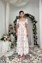 Floral Patterned Maxi Dress with Corset Detail - 3