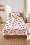 Rainbow Rabbit Patterned Baby Pique Set - Fairytale Joyful Nordic Mustard Powder Bedspread - 4