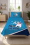Skier Polar Bear Patterned Teenager Pike Set-Winter Adventure Modern Blue Navy Decorative Bedspread