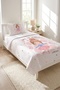 Ballerina Starry Polka Dot Children's Pique Set-Princess Themed Modern Powder Ecru Quilted Bedspread - 6