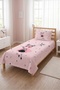 Super Hero Girl Star Patterned Children's Pique Set - Masked Energetic Modern Powder Black Bedspread - 5