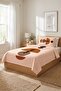 Geometric Abstract Patterned Teenager Pike Set-Minimal Art Themed Scandinavian Tile Beige Bedspread - 7