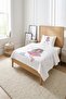 Princess Snowflake Figured Baby Pique Set - Fairytale Modern Powder Blue Quilted Bedspread