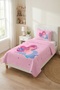 Mermaid Wave Tale Children's Pique Set - Fairy-Inspired Modern Pink Blue Quilted Bedspread - 7
