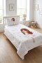 Children's Pique Set with Polka Dot Elegant Ballerina Figure - Romantic Themed Modern Gray Decorative Bedspread - 7