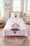 Children's Pique Set with Princess Star Crowned Girl Figure - Fairy Tale Themed Modern Powder Decorative Bedspread - 2