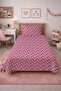 Floral Pink Youth Single Pique Set-Romantic Spring Bohemian Coral Navy Blue Quilted Bedspread - 6