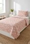 Duck Patterned Powder Baby Pique Set - Cute Farm Nordic Salmon Ecru Decorative Bedspread - 5