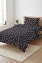 Geometric Feathered Navy Blue Children's Pique Set-Original Nature Nordic Tile Ecru Quilted Bedspread - 5