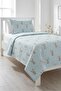 Rabbit Patterned Cute Children's Pique Set - Fairy Tale Themed Nordic Powder Ecru Quilted Bedspread - 7