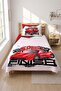 Race Car Checkered Kids Pique Set-Adventure Speed Themed Modern Red White Quilted Bedspread - 4