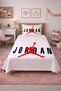 Basketball Dynamic Sports Single Person Pique Set-Street Style Youth Modern Red Quilted Bedspread